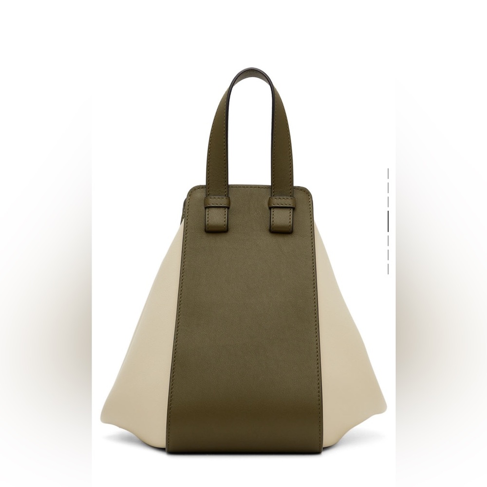 Host pick 🥳Authentic Loewe small hammock Olive and Cream Tote Bag - Picture 4 of 6